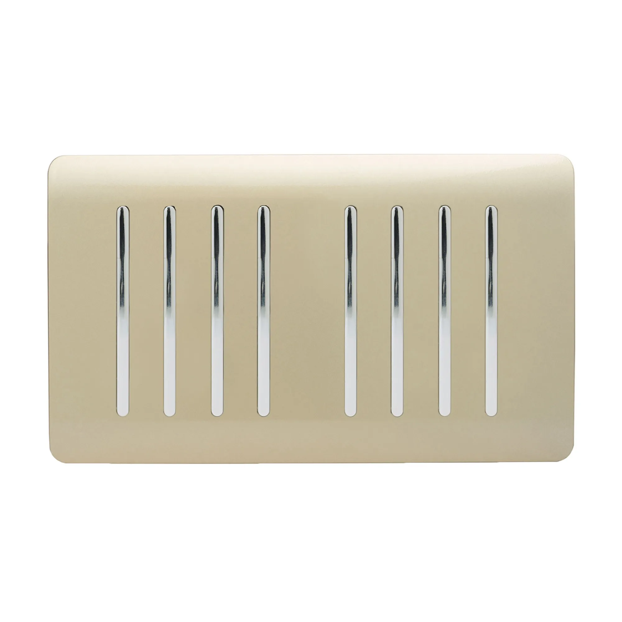 ART-SS88GO  8 Gang 2 Way 10 Amp Rocker Twin Plate Champagne Gold